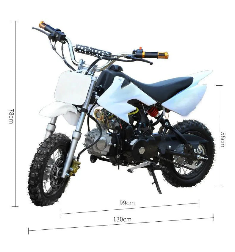 KTX-140499 110cc Gasoline Mini Bike for Adults - 4-Stroke Motorbike with Front and Rear Disc Brakes, Max Speed 61-80 km/h