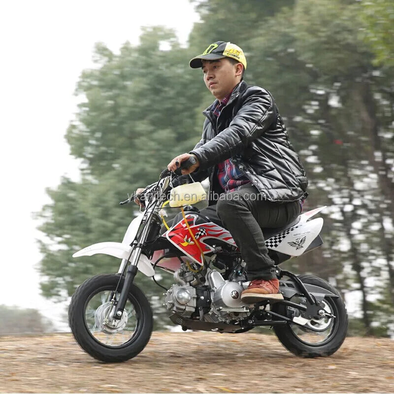 KTX-140499 110cc Gasoline Mini Bike for Adults - 4-Stroke Motorbike with Front and Rear Disc Brakes, Max Speed 61-80 km/h