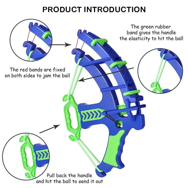 KTX-140755 Children's Bow and Arrow Target Set - Indoor/Outdoor Fun with Eco-Friendly Throwing Sponge Balls