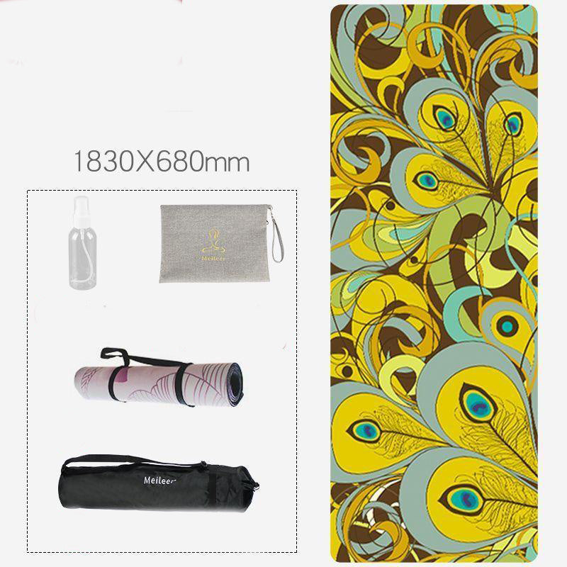 KTX-141523 Natural Rubber Yoga Mat - 4mm Thickness, Landscape Pattern, 1830mmx680mm