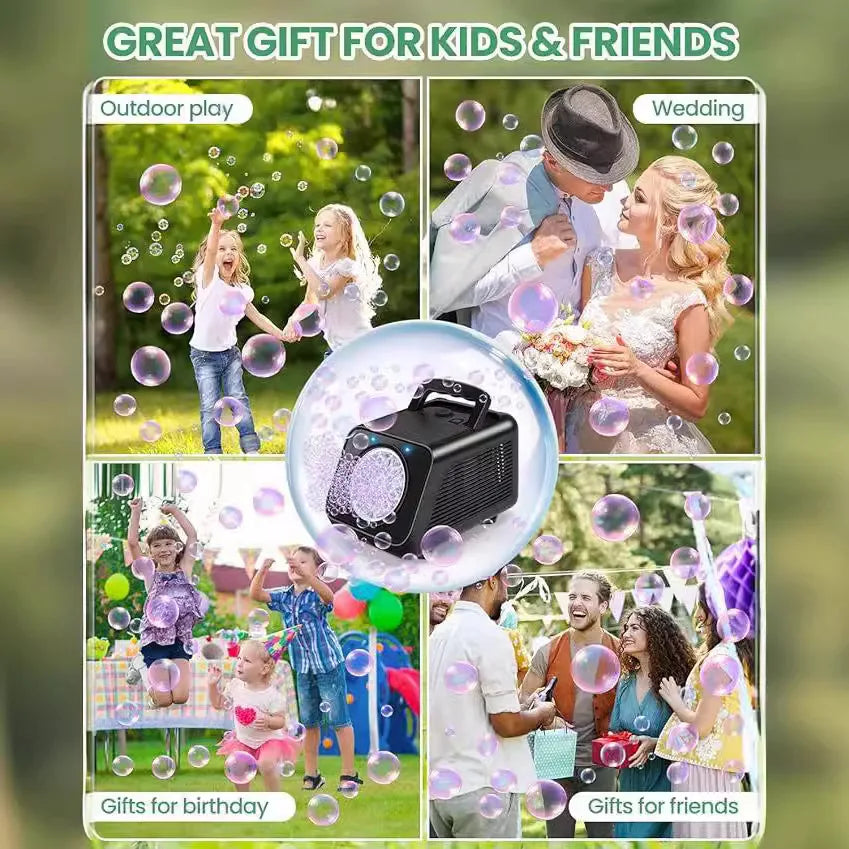 KTX-141907 Automatic 40-Hole Bubble Blower for Kids' Outdoor Fun and Indoor Parties
