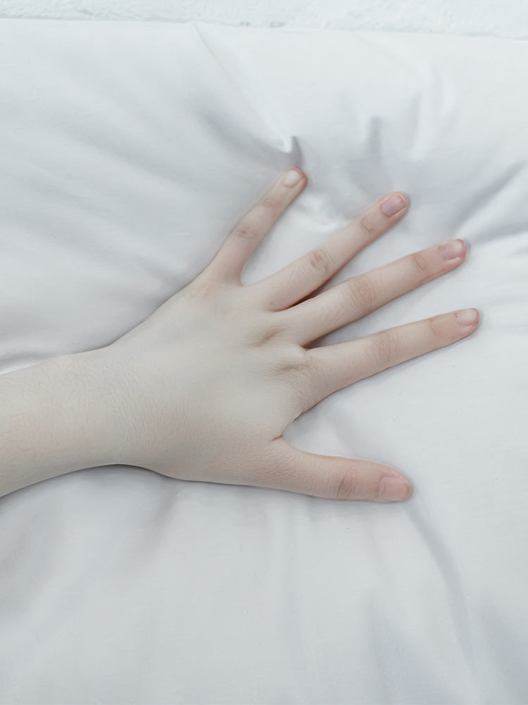 KTX-141907 Goose Feather Cotton Back Pillow - Modern Simplicity Cushion, Various Sizes Available