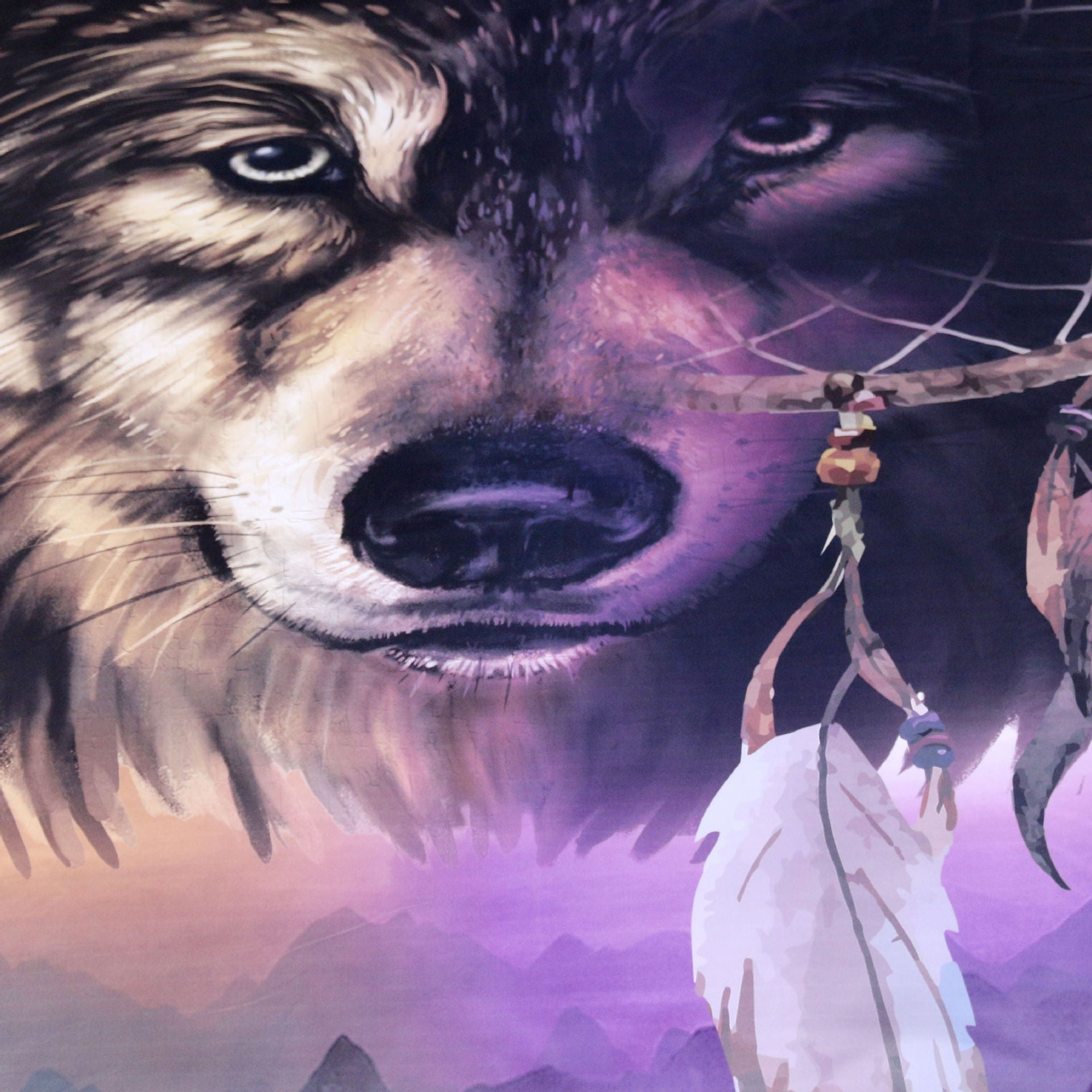 KTX-142035 Wolf Three-Piece Polyester Bedding Set in a Stylish Design