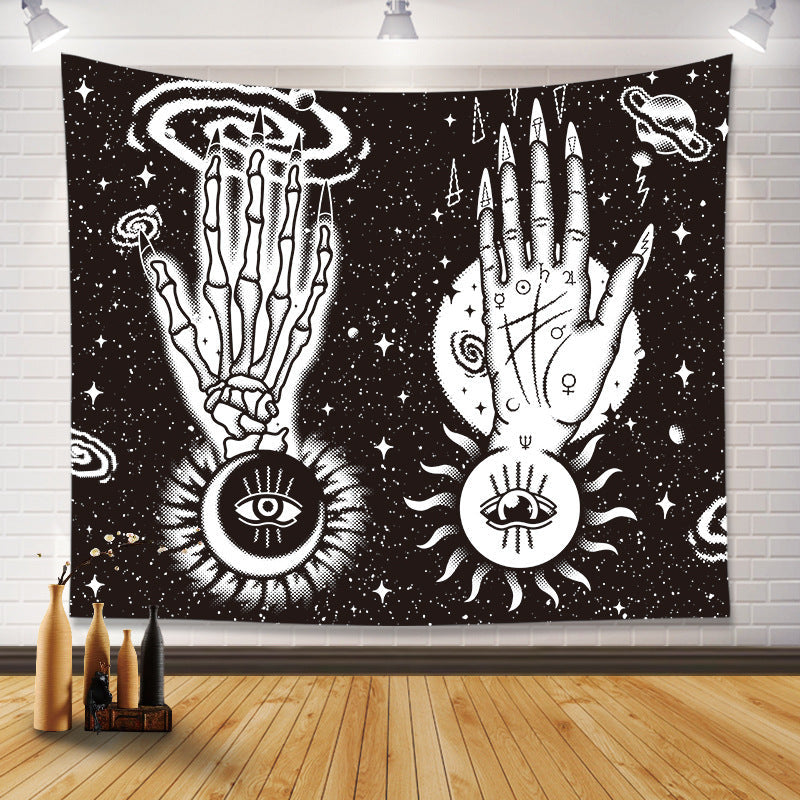 KTX-142227 Bohemian-Style Hanging Cloth - 130x150cm, Colorful Design