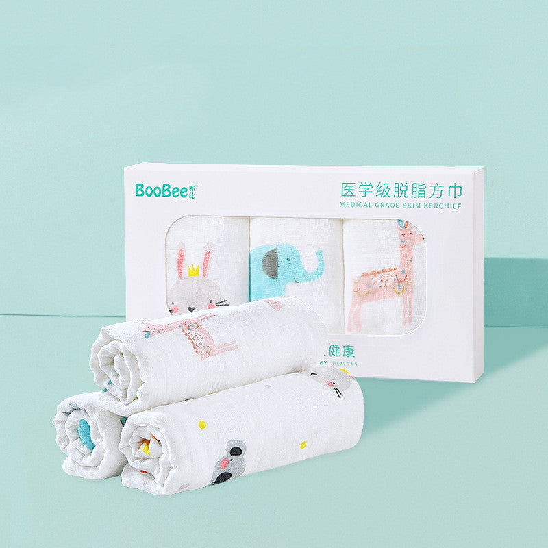 KTX-142803 Cotton Gauze Baby Face Towel for Children Aged 1-3 Years