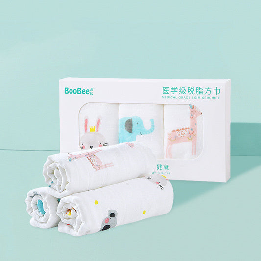 KTX-142803 Cotton Gauze Baby Face Towel for Children Aged 1-3 Years