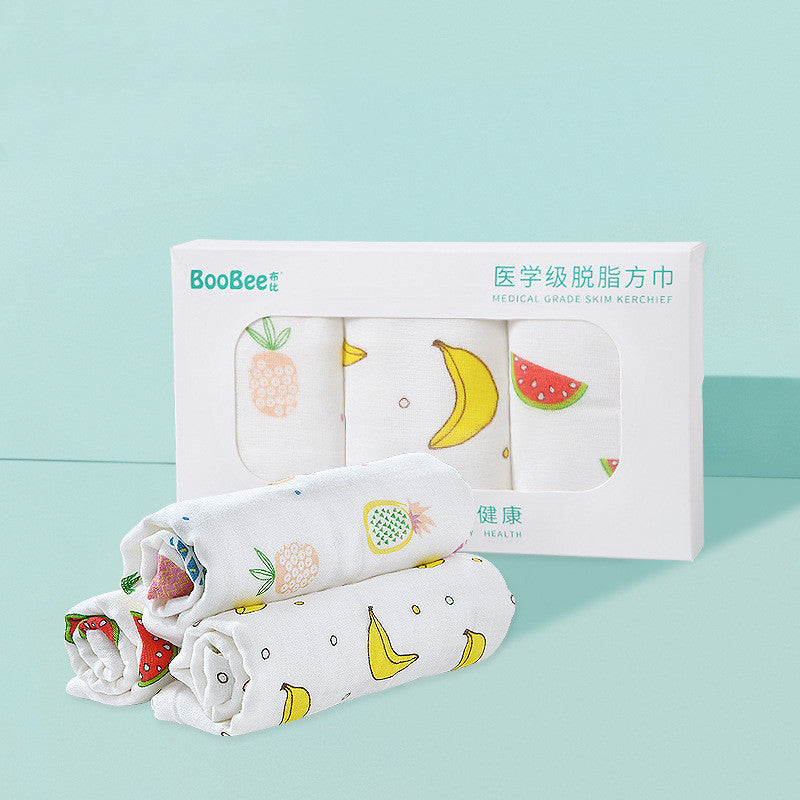 KTX-142803 Cotton Gauze Baby Face Towel for Children Aged 1-3 Years