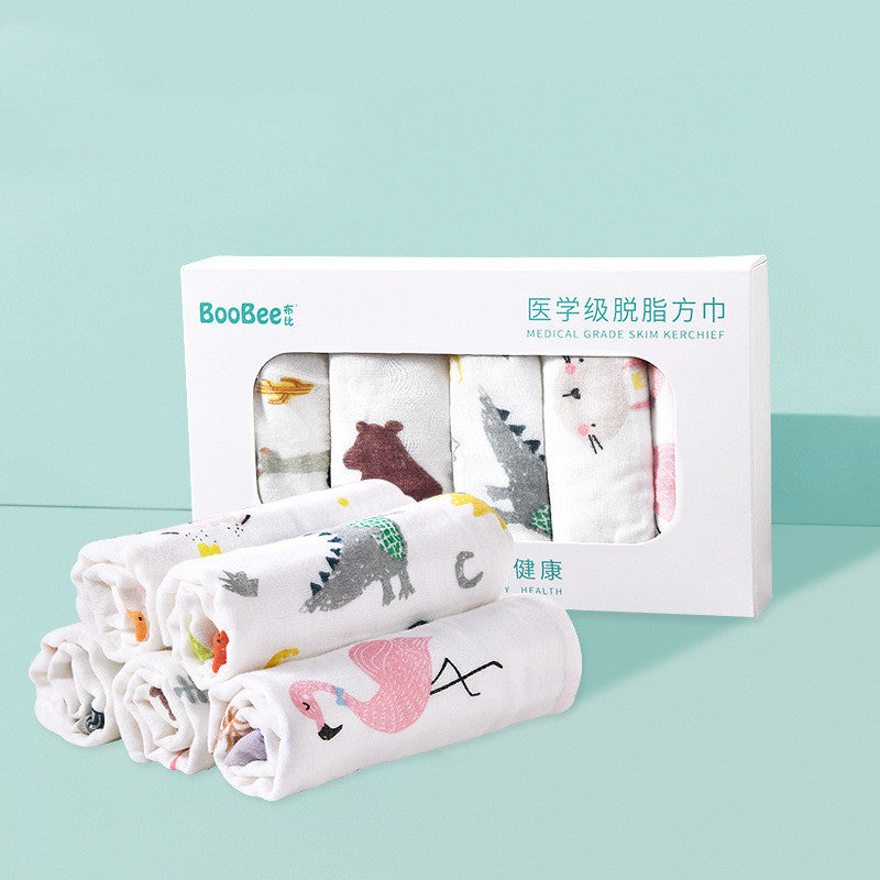 KTX-142803 Cotton Gauze Baby Face Towel for Children Aged 1-3 Years