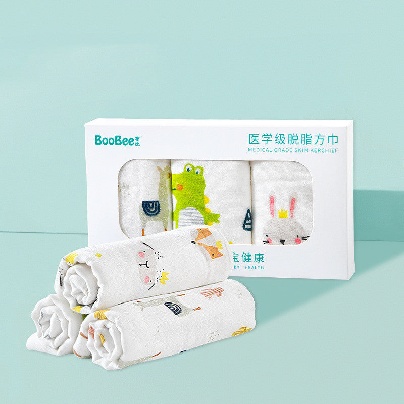 KTX-142803 Cotton Gauze Baby Face Towel for Children Aged 1-3 Years