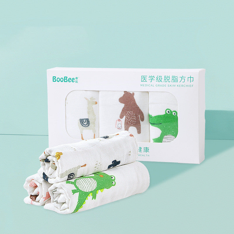 KTX-142803 Cotton Gauze Baby Face Towel for Children Aged 1-3 Years