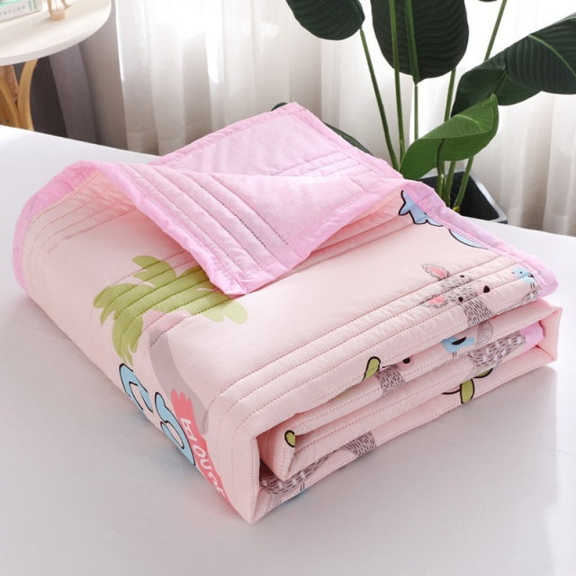 KTX-143059 Reversible Cotton Thicken Blanket for All Seasons – Versatile for Kids and Adults