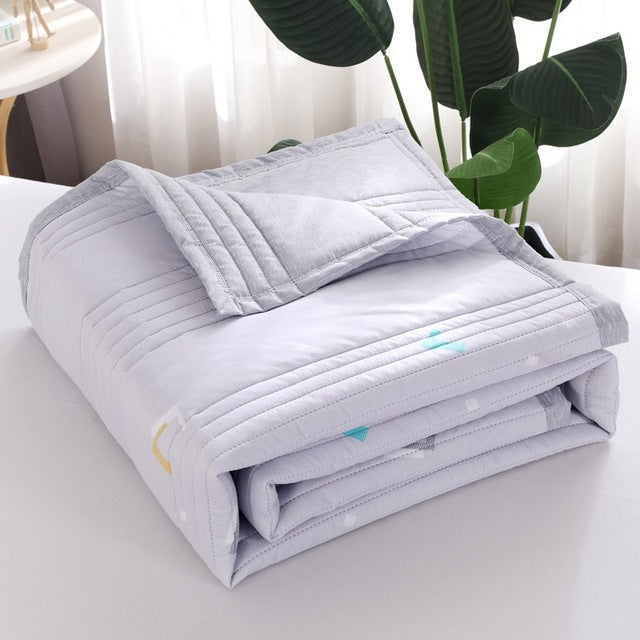 KTX-143059 Reversible Cotton Thicken Blanket for All Seasons – Versatile for Kids and Adults