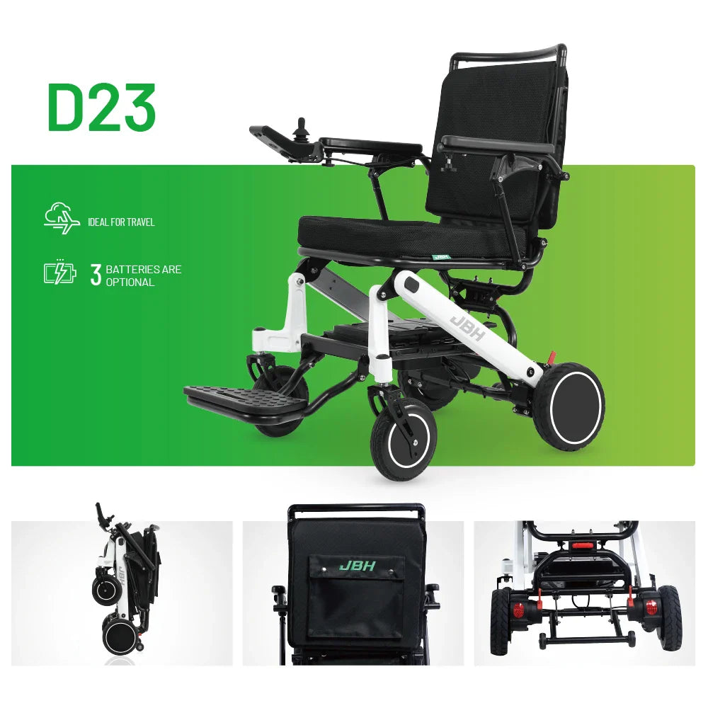 KTX-143251 Lightweight Manual Electric Wheelchair with Foldable Design, Stair Climber, Aluminum Alloy Frame, 120kg Max Load, 20km Range, Black