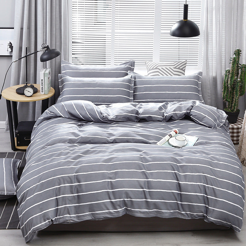 KTX-144211 Aloe Cotton 4-Piece Cartoon Print Bedding Set in Polyester Fiber