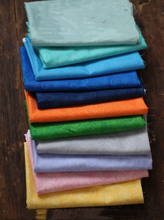 KTX-144211 Cotton Wave Pattern Fabric for Baby Clothing - Stylish Patchwork Hanfu Cheongsam