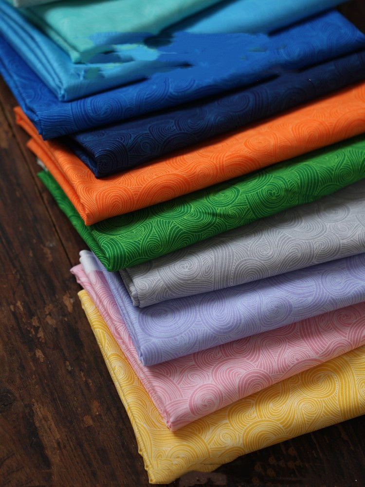 KTX-144211 Cotton Wave Pattern Fabric for Baby Clothing - Stylish Patchwork Hanfu Cheongsam