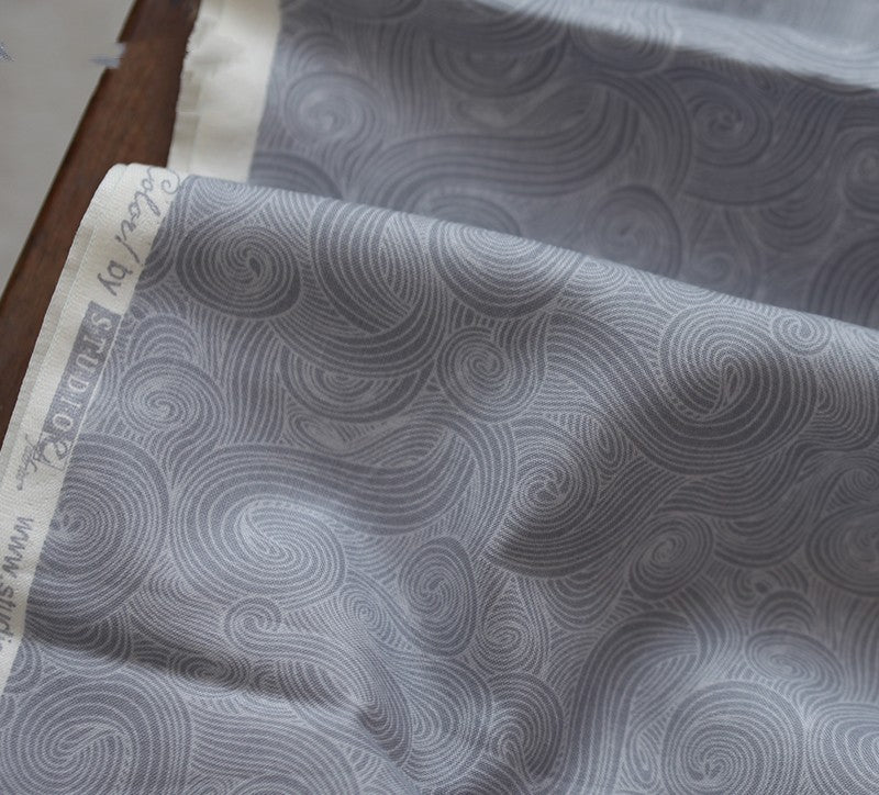 KTX-144211 Cotton Wave Pattern Fabric for Baby Clothing - Stylish Patchwork Hanfu Cheongsam