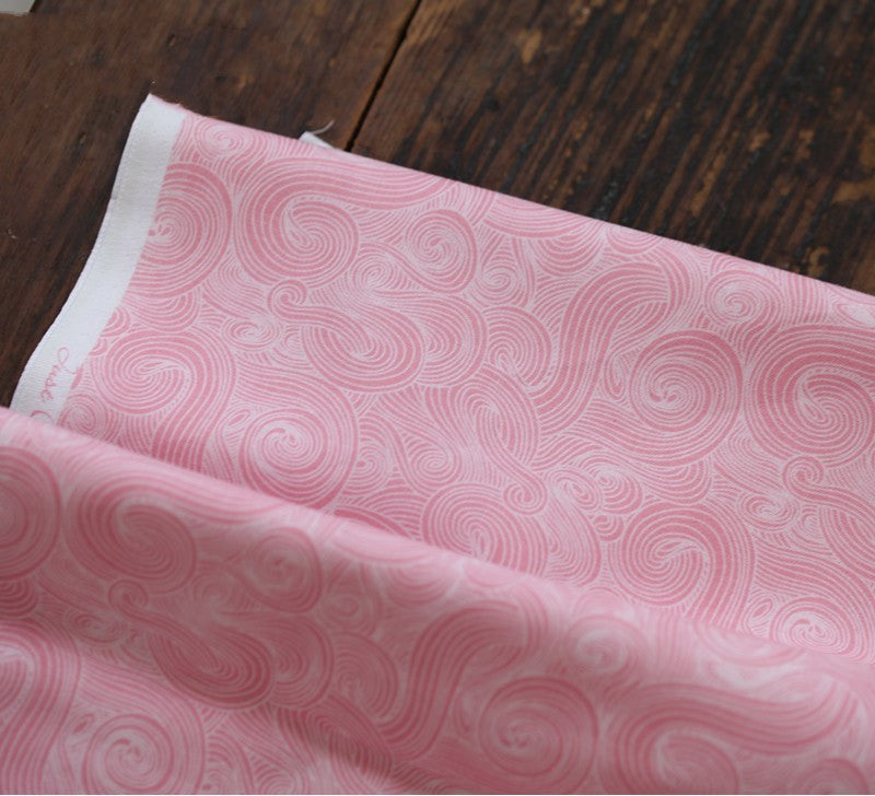 KTX-144211 Cotton Wave Pattern Fabric for Baby Clothing - Stylish Patchwork Hanfu Cheongsam