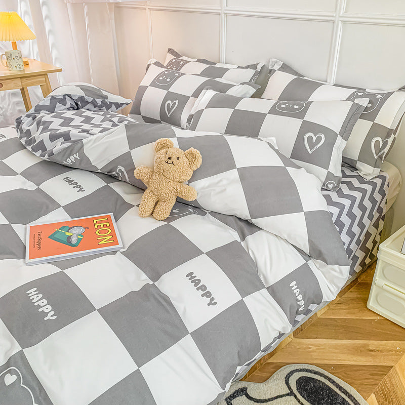 KTX-146003 Summer Washed Quilts Set with Plant and Flower Designs in Various Sizes