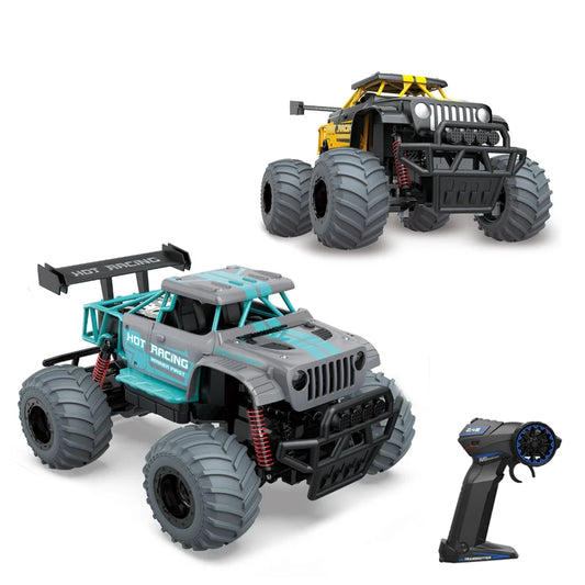 Colorful 27MHZ Remote Control Electric Racing Car - 360° Stunt Rock Crawler for Indoor and Outdoor Play