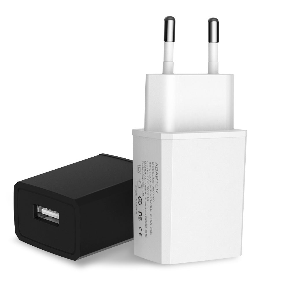 KTX-150035 5V 1000mA European Standard USB Power Charger for Tablets, LED Displays, and Small Electronics