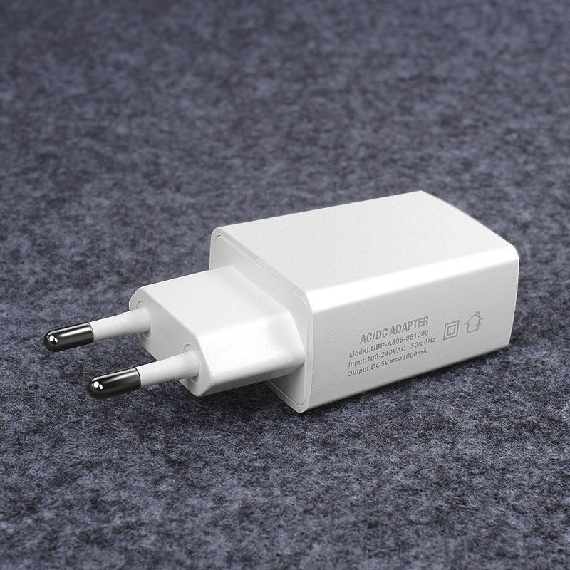 KTX-150035 5V 1000mA European Standard USB Power Charger for Tablets, LED Displays, and Small Electronics