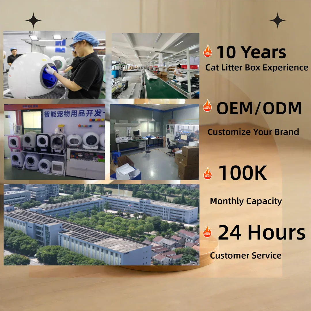 KTX-151571 Automatic Eco-Friendly Cat Litter Box with WiFi Remote Control and Deodorizing Feature, 65L Capacity