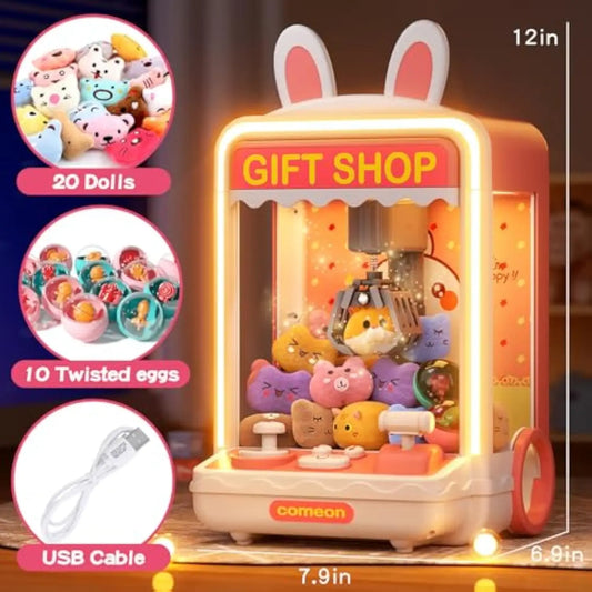 KTX-151955 Mini Electric Claw Machine for Kids - Candy Vending Grabber with Lights and Sounds
