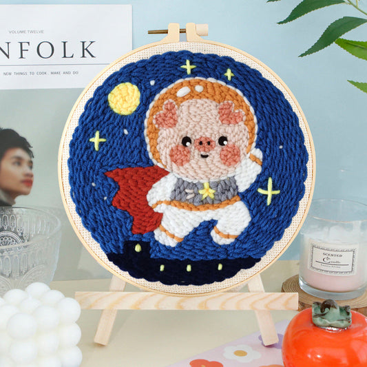 KTX-152275 Cartoon Flamingo Paradise Handmade Embroidery Material Package