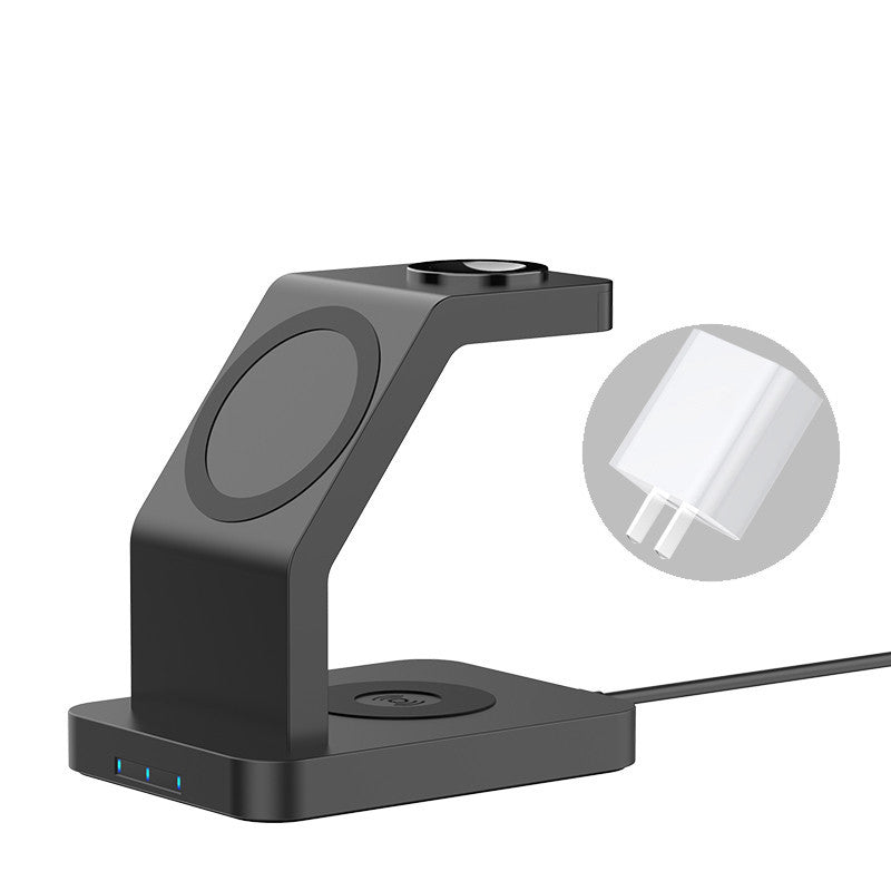 KTX-152339 Three-in-One Magnetic Wireless Charger with Desktop Stand for Apple Devices