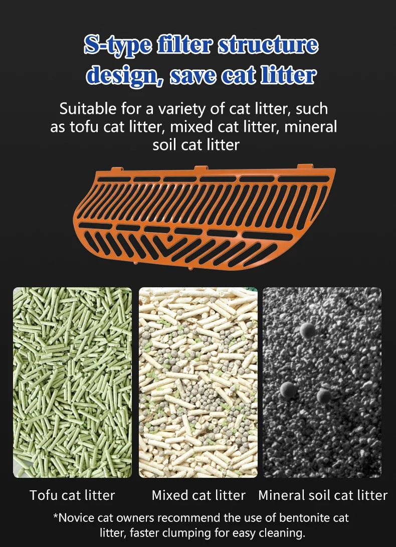 KTX-152723 Intelligent Self-Cleaning Cat Litter Box with Anti-Pinch Safety and App Connectivity, 80L Capacity