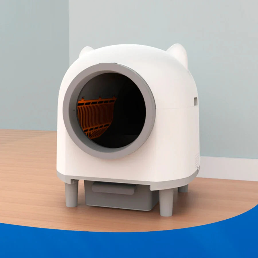 KTX-152723 Intelligent Self-Cleaning Cat Litter Box with Anti-Pinch Safety and App Connectivity, 80L Capacity