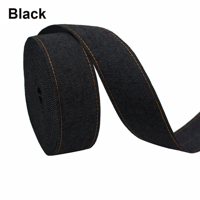 KTX-153107 Denim Ribbon for Hair Accessories and Bowknot Crafting - 1m Length, Multiple Width Options