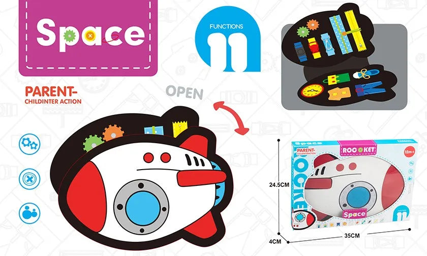 KTX-153107 Educational Fire Truck Learning Board for Babies – Montessori-Inspired Plastic Toy