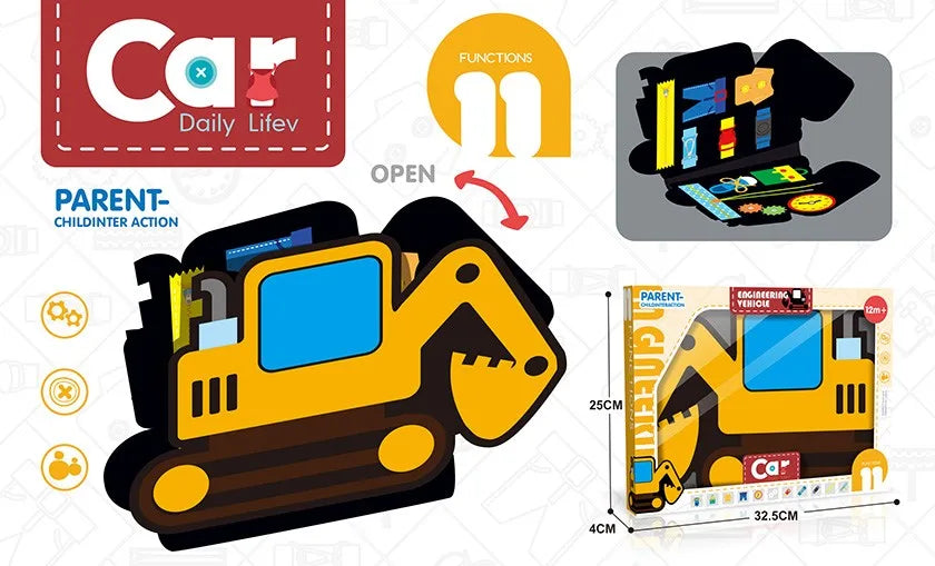 KTX-153107 Educational Fire Truck Learning Board for Babies – Montessori-Inspired Plastic Toy