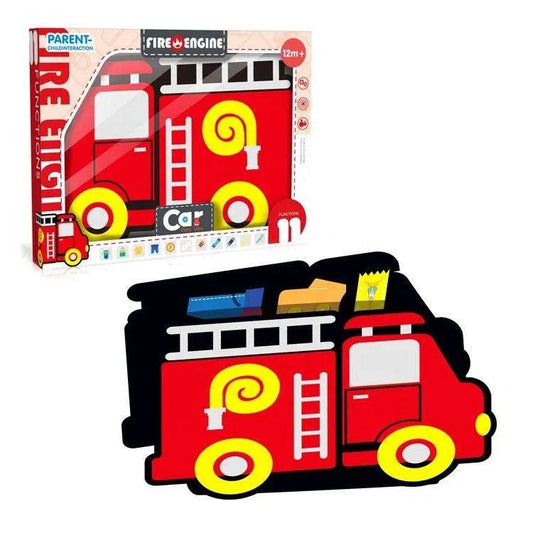 KTX-153107 Educational Fire Truck Learning Board for Babies – Montessori-Inspired Plastic Toy