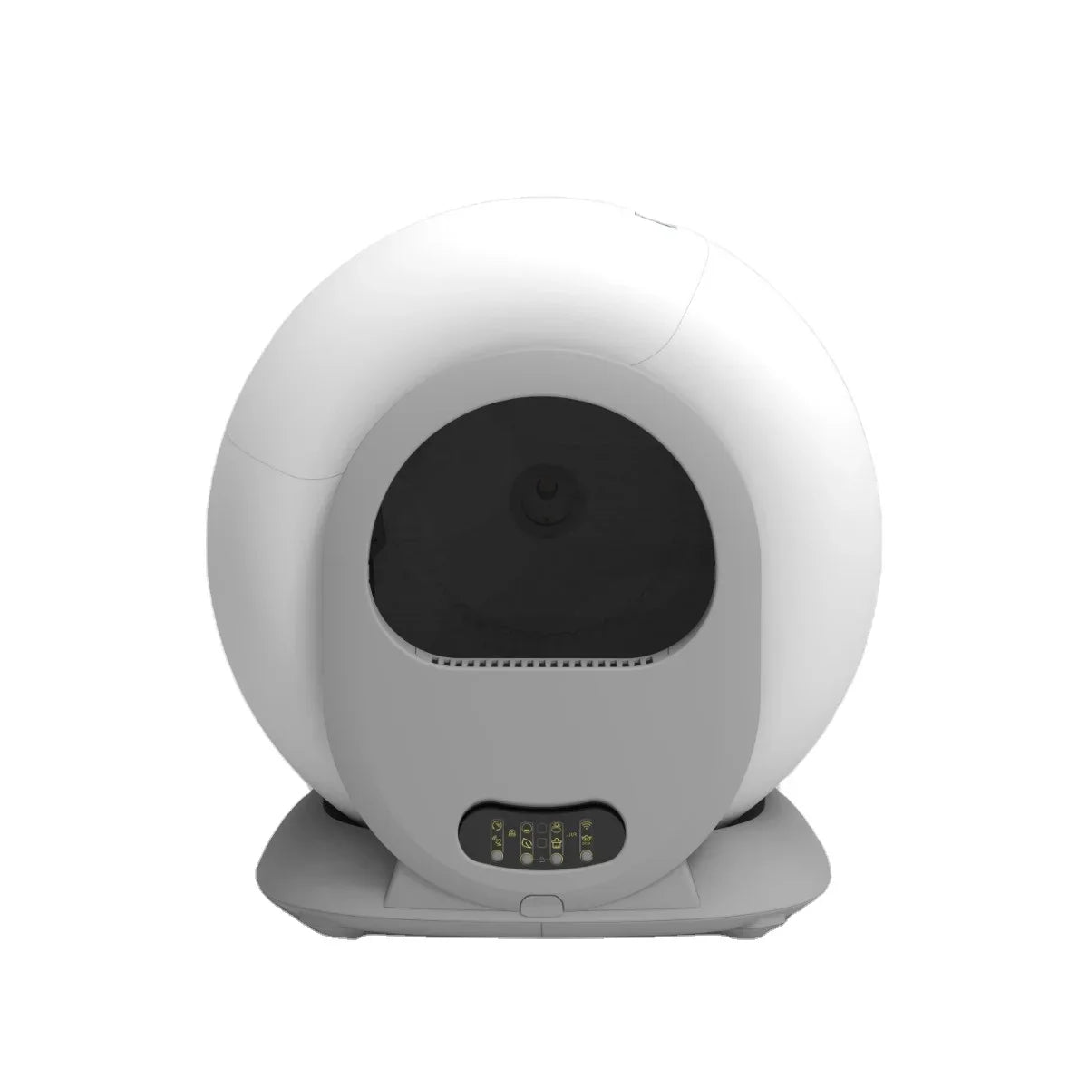 KTX-153875 Large Capacity 65L Semi-Enclosed Cat Litter Box with Easy Clean Stainless Steel and Plastic Design