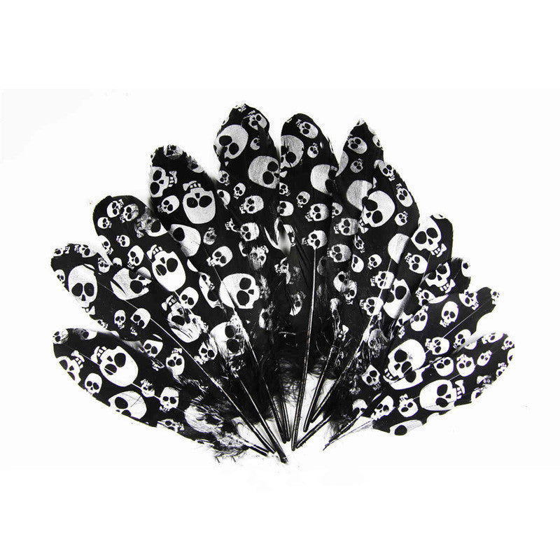 KTX-154259 Goose Feather Spray Paint Set - 10 Natural Feathers for DIY Crafts and Jewelry Accessories