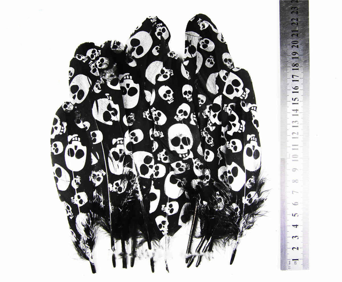 KTX-154259 Goose Feather Spray Paint Set - 10 Natural Feathers for DIY Crafts and Jewelry Accessories