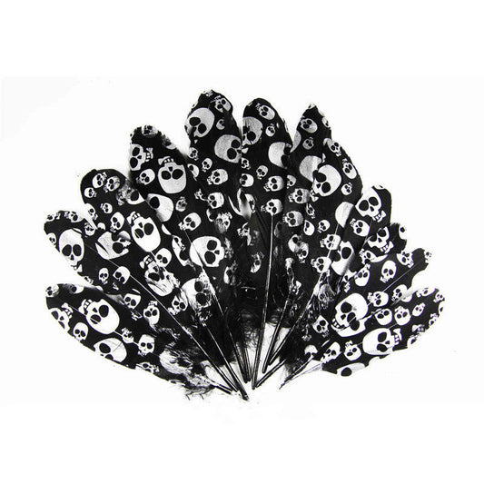 KTX-154259 Goose Feather Spray Paint Set - 10 Natural Feathers for DIY Crafts and Jewelry Accessories