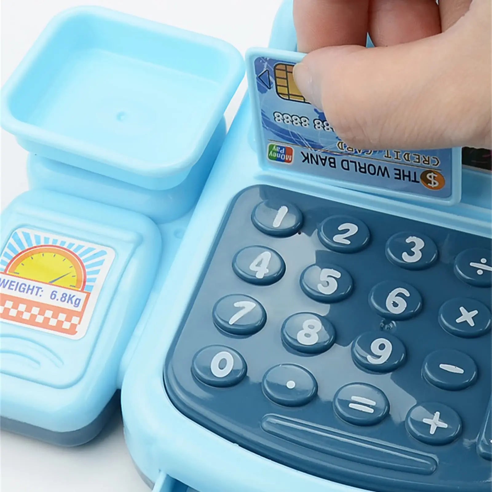 KTX-154259 Kids Supermarket Checkout Counter Cash Register Toy – Interactive Playset for Ages 7M-6Y