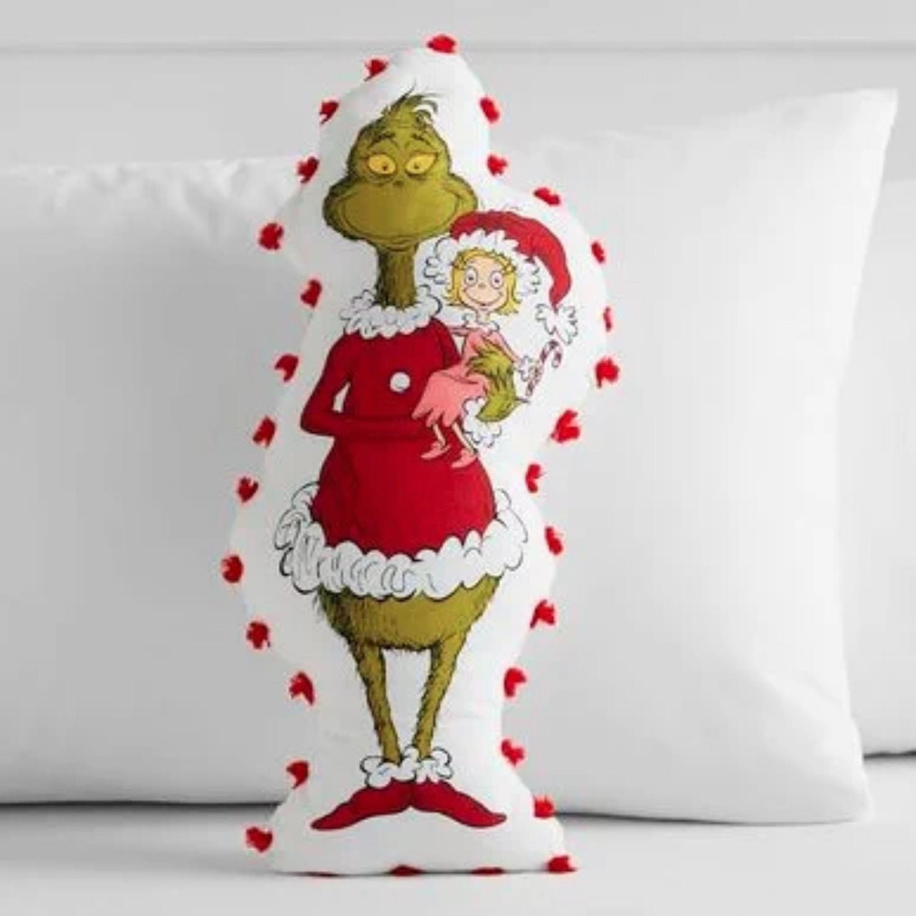 KTX-154387 Christmas Decorative Embroidered Pillows Collection – FALALA, HOHOHO, Snowman, Santa & More