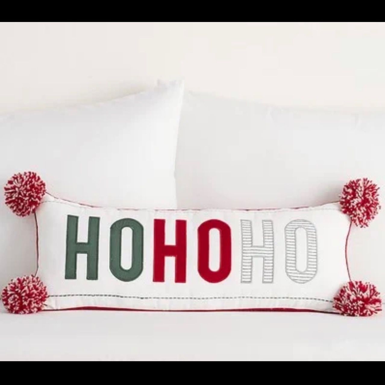 KTX-154387 Christmas Decorative Embroidered Pillows Collection – FALALA, HOHOHO, Snowman, Santa & More
