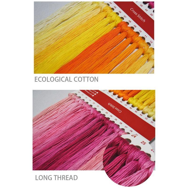 KTX-155411 Colorful Fox DIY Cross Stitch Kit - Ecological Cotton, Cartoon Design, 31.3 x 21.7 cm