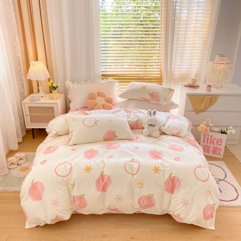 KTX-156051 Pure Cotton Brushed Four-Piece Thick Bedding Set in Various Patterns