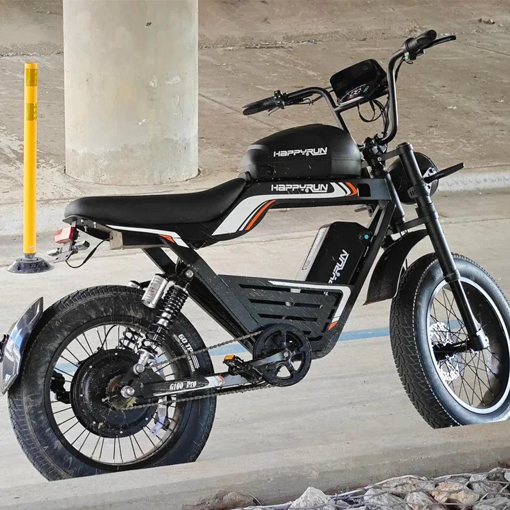 KTX-156435 High-Performance 6000W Electric Street Bike with Dual Batteries and Long Range