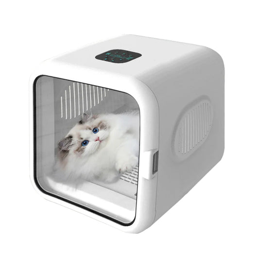 KTX-157139 Automatic Pet Hair Drying Box for Cats and Small Dogs – Portable Grooming Device with Battery Power