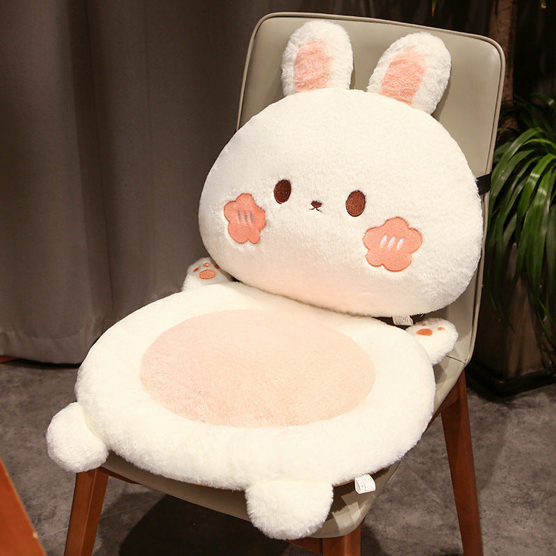 KTX-157715 Cartoon Animal Plush Cushion Chair - Panda, Cat, Dog, Rabbit - Thickened Seat 45x45x9cm