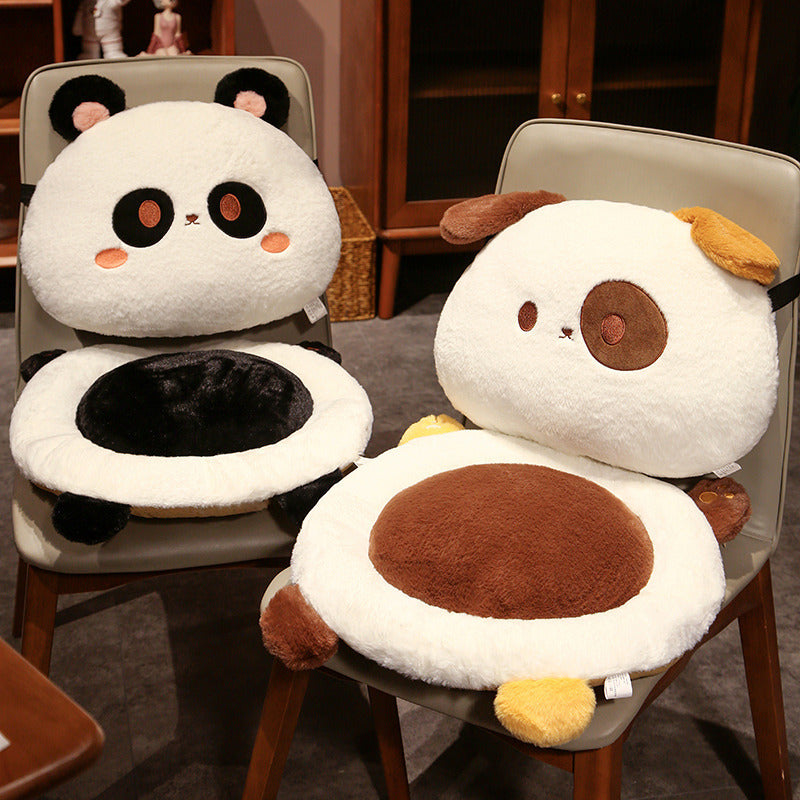 KTX-157715 Cartoon Animal Plush Cushion Chair - Panda, Cat, Dog, Rabbit - Thickened Seat 45x45x9cm