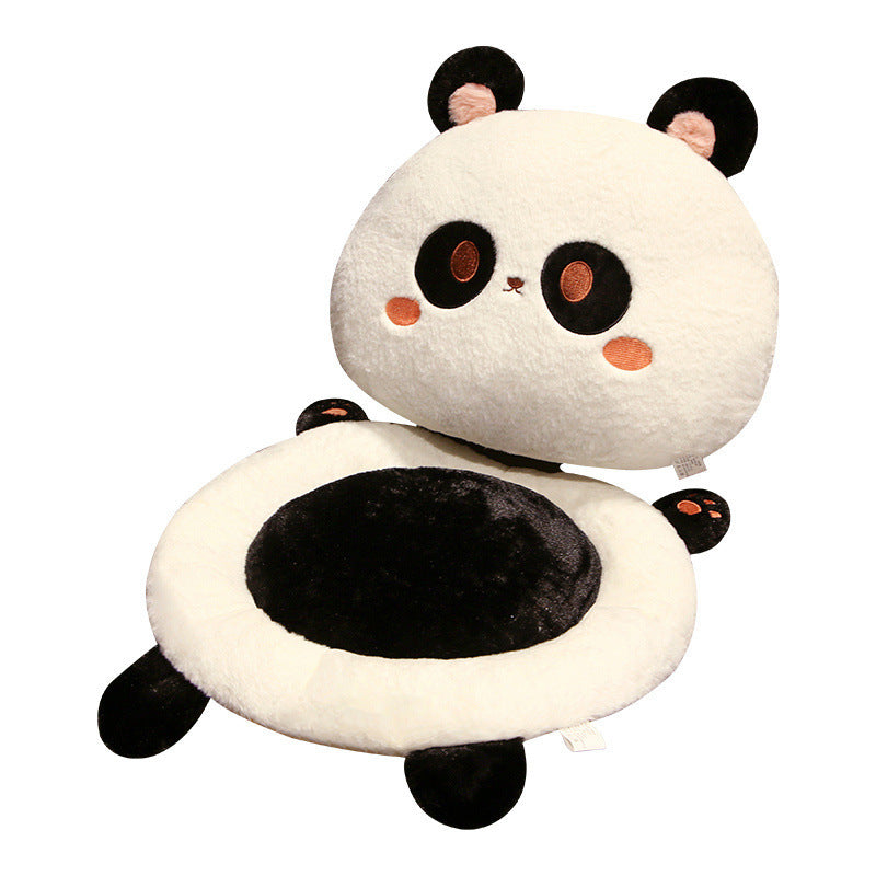 KTX-157715 Cartoon Animal Plush Cushion Chair - Panda, Cat, Dog, Rabbit - Thickened Seat 45x45x9cm